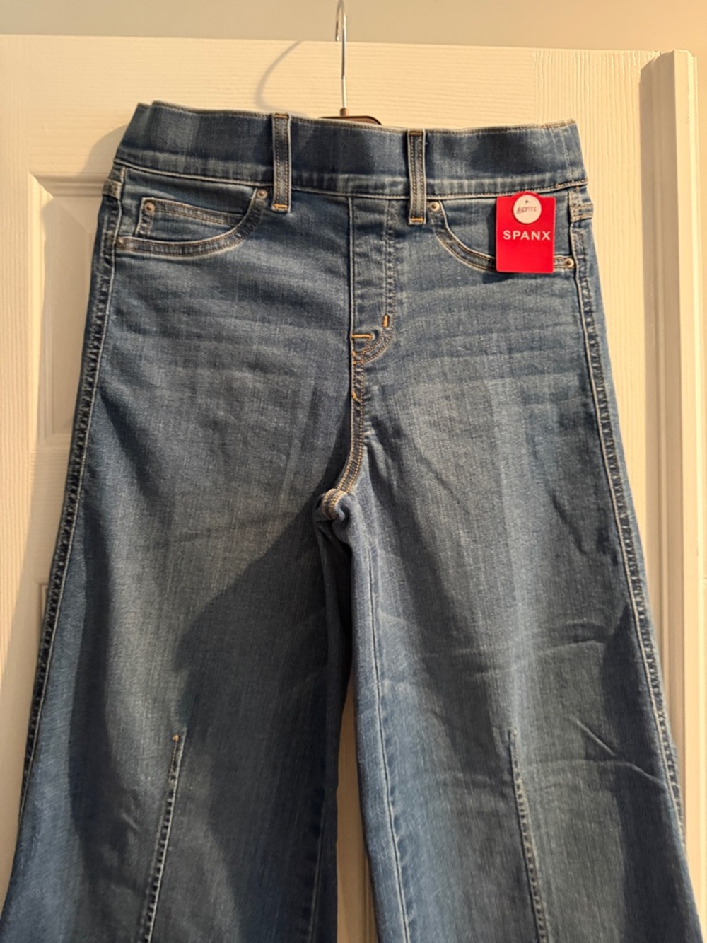 SPANX Medium Blue Wide Leg Denim Jeans